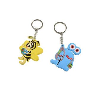 Porte-clés en PVC souple personnalisés, forme sur mesure, faible MOQ, porte-clés de marque personnalisé, porte-clés en plastique avec logo personnalisé pour entreprises – Offre Spéciale - Product Image 2