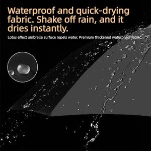 Parapluie de voyage pliant coupe-vent à ouverture et fermeture automatiques, 10 baleines, poignée Cyber, protection UPF50, personnalisable avec logo OEM, pour hommes et garçons, idéal comme cadeau de marque - Product Image 3