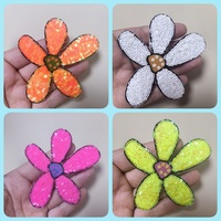 Patch brodé de fleurs à sequins, thermocollant ou à coudre, pour la décoration de vêtements, vestes, chapeaux et sacs