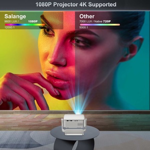 Salange 2024 gran oferta P90 Android <span class=keywords><strong>WIFI</strong></span> BT Full HD 1080P Mini proyector con soporte ajustable portátil Smart Home Video Beamer - Product Image 3
