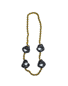 Vendita calda di <span class=keywords><strong>Halloween</strong></span> a tema bianco e nero di gomma anatra Mardi Gras collana di perline di carnevale per feste - Product Image 4
