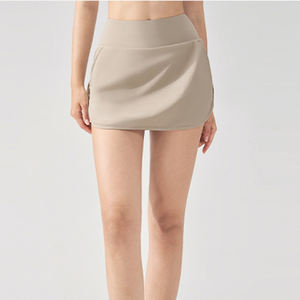 Jupe de tennis anti-UV, nouveau style d'été, taille haute, amincissante, jupe-short de sport pour femme avec poches latérales, jupe de yoga sportive - Product Image 4