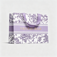 Sac fourre-tout en carton ivoire recyclable de qualité supérieure avec poignée ruban intégrée, logo personnalisé sérigraphié, 190-230 g/m², pour parfums