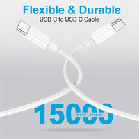 2 ensembles de blocs de chargeurs USB avec câble USB C supplémentaire de 6 pieds, charge rapide, chargeur rapide EU 60w pour les voyages