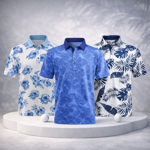 Camisas de Golf Casuales Estampadas de Corte Regular, Cómodas, que Absorben la Humedad, con Logotipo Personalizado, Polo de Manga Corta para Hombre, Ropa Deportiva - Product Image 1