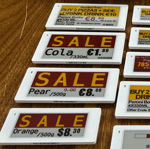 Etiquetas Electrónicas de Precio para Estantes (ESL) de 4 Colores con Tinta Electrónica (E-Ink) para Almacenes en EE. UU., Etiqueta Digital de Precio con Tinta Electrónica, Kit de Demostración de Etiquetas Electrónicas, Sistema de Visualización - Product Image 1