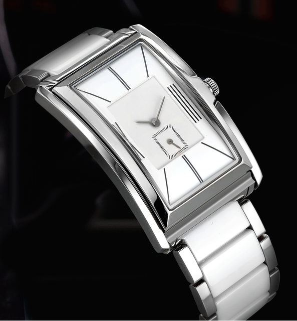 Trendy Fashion Stainless Steel Ceramic Quartz Movement Sapphire Crystal Pointer Water Resistant Exquisite Spiral Pattern Style