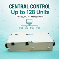 Ventilador de Recuperación de Energía Inteligente con Purificación del 99%, Filtro HEPA H12, Sensor de PM2.5 y CO2, Pantalla LCD de 2.8 Pulgadas para el Hogar