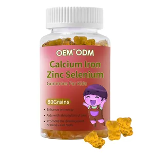 kinderen vitamine c gummy Suppliers-Oem Odm Kinderen Verbeteren Immuniteit Snoep Calcium Ijzer Zink Selenium Gummies Voor Kids