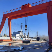 Grue portique industrielle électrique extérieure à double poutre de 5 m de portée, capacité de 20 tonnes, hauteur de levage de 10 m, Oulange