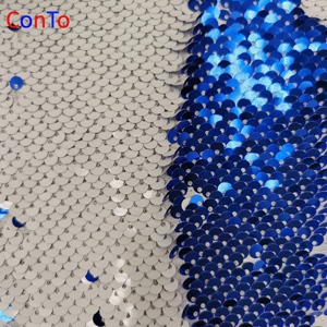 Coussin en tissu à paillettes blanches personnalisé, réversible, à paillettes, très vendu - Product Image 2