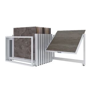 מודרני גרניט לוח לסובב אולם התצוגה Stand הזזה שיש תערוכת מדף אריח שכיבות למשוך קוורץ תצוגת אבן להפגין מתלה - Product Image 1