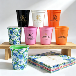 Gobelets de stade en plastique dépoli de 12 oz, réutilisables, sans BPA, écologiques, personnalisables avec logo imprimé, vente en gros - Product Image 1