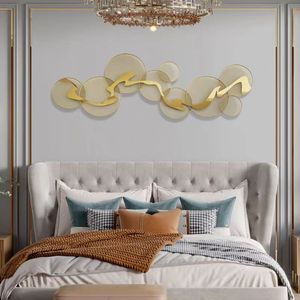 Decoración <span class=keywords><strong>de</strong></span> Pared Abstracta Horizontal para Apartamento, Estilo Nórdico Moderno Minimalista, con Marco Metálico Grande - Product Image 4