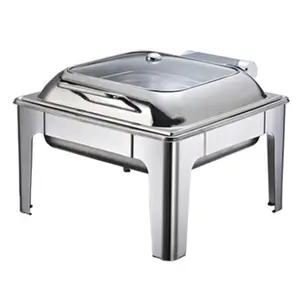 6L Hydraulic Stainless Steel Chafing Dish / Square Chafing Dishes For Restaurant