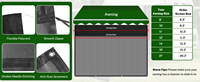 Auvent rétractable facile à installer pour camping-car, pare-soleil en maille PVC, filet pare-soleil, abri extérieur pour caravane, camping-car