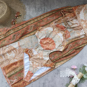 เดรสยาวลูกไม้เปิดไหล่ของผู้หญิงชุดเดรสปาร์ตี้เปิดไหล่พิมพ์ลายดอกไม้วินเทจแฟชั่น - Product Image 2