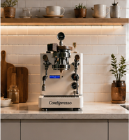 Machine à café expresso professionnelle avec contrôleur PID, pompe rotative, système à double chaudière saturée à groupe unique