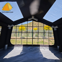 Tente de camping MUSHE quatre saisons, double couche, deux chambres, 6-8 personnes, structure gonflable, imperméable >3000 mm, tissu en coton, automatique