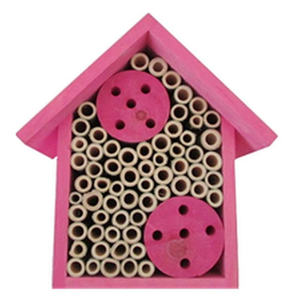 บ้านผึ้งเมสันโรงแรมผึ้งสีฟ้ากลางแจ้งสำหรับสวนและลานรังไม้ไผ่ทำมือสำหรับผึ้งผีเสื้อและเต่าทอง - Product Image 5