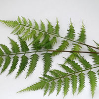 Plantes artificielles de haute qualité à feuilles dentelées à 3 branches pour arrangements floraux, vente en gros, pour la maison, le jardin, les mariages et Noël