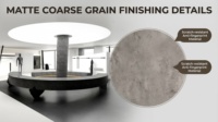 Kiosque de Magasin de Vêtements Minimaliste Tout-en-un : Comptoir de Caisse Rond en Marbre, Colonne en Béton, Portant à Vêtements en Métal, Free3D OEM