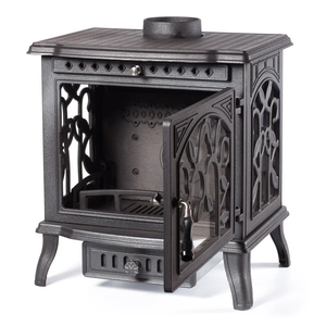 Poêle à bois moderne en fonte à haute efficacité 79% sans fumée avec foyer en verre à <span class=keywords><strong>3</strong></span> côtés pour une utilisation en intérieur - Product Image 3