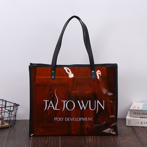 Bolsa de compras de ropa transparente, bolsa de regalo de <span class=keywords><strong>PVC</strong></span> colorida de gelatina, bolso de un solo hombro - Product Image 4