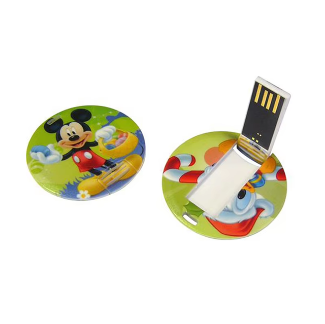 Customized Logo Round Credit Card Usb 2.0 3.0 8GB 16GB 32GB 64GB 128GB Usb Flash Drive