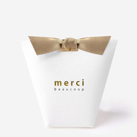 Exquisite Korean-Style White Cardboard Gift Color Box Custom Designed Special Paperboard Embossed Folding Candy Stamping