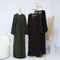 arrivée fond de couleur pure avec impression de grandes fleurs fermeture à glissière au dos robe abaya pour femmes musulmanes