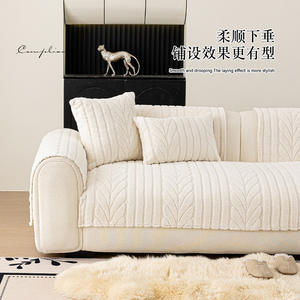 Skycloud Velvet Comfort <b>Sofa</b> <b>Cushion</b> Pad Type Extra Soft Plush Creamy Non Slip <b>For</b> General <b>Sofa</b> Autumn Winter Use - Product Image 4