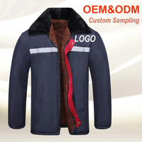Chaqueta de Invierno Unisex de Alta Visibilidad, Forrada con Forro Polar Térmico, Antibacteriana, Reflectante, para Construcción
