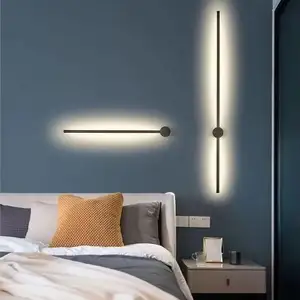 IP20 yatak odası dekorasyon duvar işık 20W ayarlanabilir açı kapalı uzun şerit LED duvar lamba