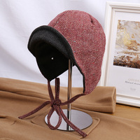 Chapeau d'hiver rétro aviateur unisexe coupe-vent chaud avec cache-oreilles simple, idéal pour le froid et le ski
