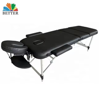 Table de massage professionnelle pliable et portable, lit de massage de spa, 3 sections, aluminium réglable, table de massage de salon de beauté