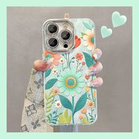 Coques de téléphone portable de luxe anti-chute et antichoc avec paillettes florales pour iPhone 17 Air 16 15 Plus Pro Max 14 13 12 11 X – Housse de protection