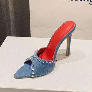 Latest Design Zapatos Mujer Saltos Slipper Pointed Toe Sexy Female <b>Red</b> <b>Heels</b> for Women - Product Image 5