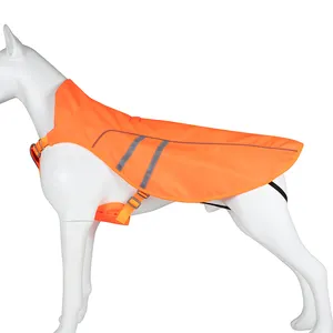 Easy Step in Waterproof Dog Warm Jacket for Fall Winter with Reflective Stripes