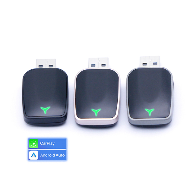 Wireless CarPlay Adapter 2in1 Wired to Wireless Android Auto Dongle 5GHz WiFi Bluetooth 5.4 Plug Play OTA Update for Cars