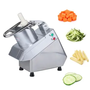 Máquina cortadora de verduras todo en uno Welldone, cortadora eléctrica de patatas fritas, cortador de queso y frutas, procesador de alimentos para uso comercial