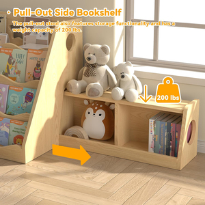 Étagère à livres à motif festonné, étagère à livres Montessori pour enfants, bibliothèque pour tout-petits, organisateur pour la crèche - Product Image 5