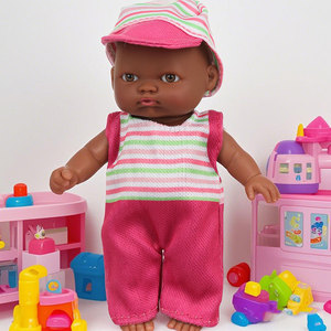 Nouvelle poupée africaine noire mignonne de 5,5 pouces 2026, poupée en vinyle, poupée reborn, poupée de jeu pour enfants, vente en gros - Product Image 2