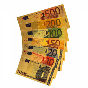 Juego de 7 Billetes de <span class=keywords><strong>Euro</strong></span> Coloridos con Denominaciones Completas, Colección de Tarjetas de Billetes Conmemorativos de PET, Regalo de Recuerdo 5 10 20 <span class=keywords><strong>50</strong></span> 100 200 500 - Product Image 1