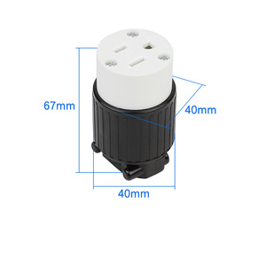 LK5515R Industrial Electrical <b>Plug</b> 15A 125V Standard Grounding Plastic <b>3</b> <b>Pin</b> Nema 5-15 For Usa Power Connection - Product Image 4