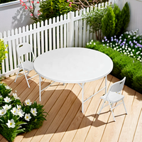 Robuste Klappbare Plastiktische Langlebige Metall-Außenmöbel Schlafzimmer Hochzeit Party Esszimmer Tragbare Bankett-Mietmöbel Lager