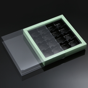 IMEE en Stock <span class=keywords><strong>9</strong></span> rejillas coloridas chocolate Macaron Galletas Caja de embalaje Caja transparente con tapa de cajón para Navidad Día de San Valentín - Product Image 2