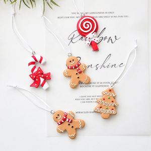 <b>Gingerbread</b> Man Cane & Lollipop Candy Set Pendant Christmas Tree Diy <b>Decoration</b> Ornaments - Product Image 1