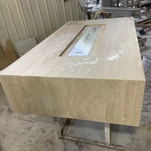 Fabbrica di lusso NG <span class=keywords><strong>gpl</strong></span> propano <span class=keywords><strong>Gas</strong></span> fuoco Pit tavolo Freestanding camino esterno con GFRC calcestruzzo per la mobilia del cortile - Product Image 4
