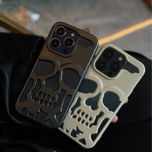 Mạ <span class=keywords><strong>Skull</strong></span> Cho <span class=keywords><strong>Iphone</strong></span> 16 Pro Max Điện Thoại Trường Hợp, Matte Màu Xám Trắng Cho <span class=keywords><strong>Iphone</strong></span> 15 Rỗng Trong Trường Hợp Bảo Vệ - Product Image 4